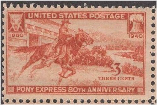 Vintage Pony Express Stamp