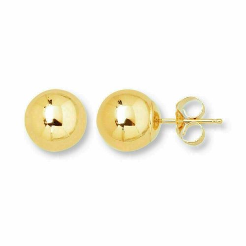 Golden Sphere Stud Earrings
