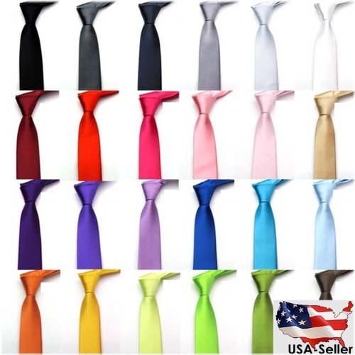 Solid Classic Necktie for Men's Formal Attire