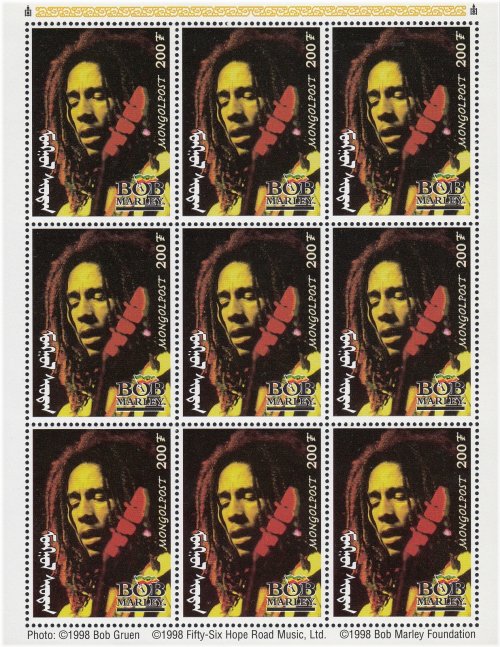 Bob Marley Tribute Stamp Set