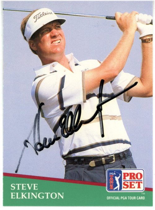 Steve Elkington 1991 Pro Set #148 Autographed Trading Card