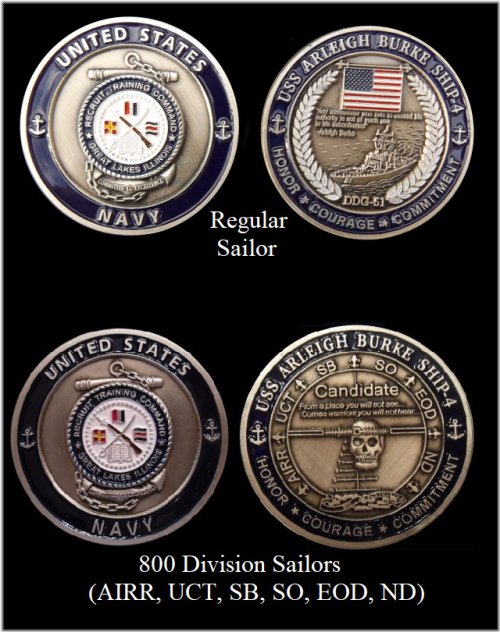 Burke's Challenge: US Navy Recruit Training Command Coin