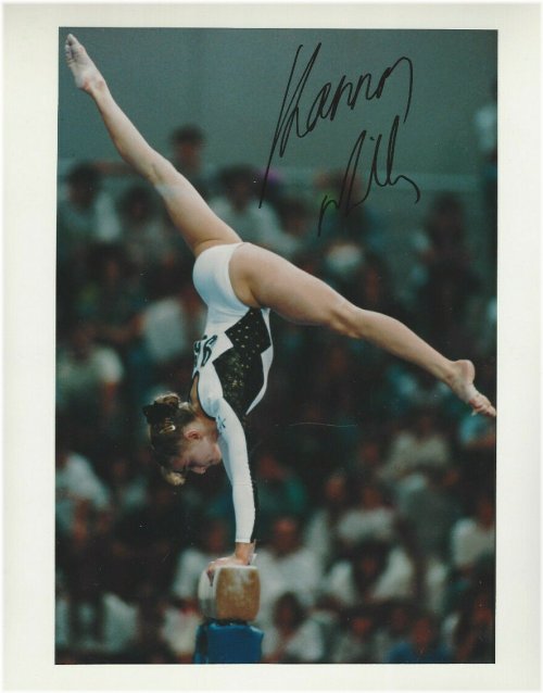 Golden Moments: Shannon Miller Signed Balance Beam Photo