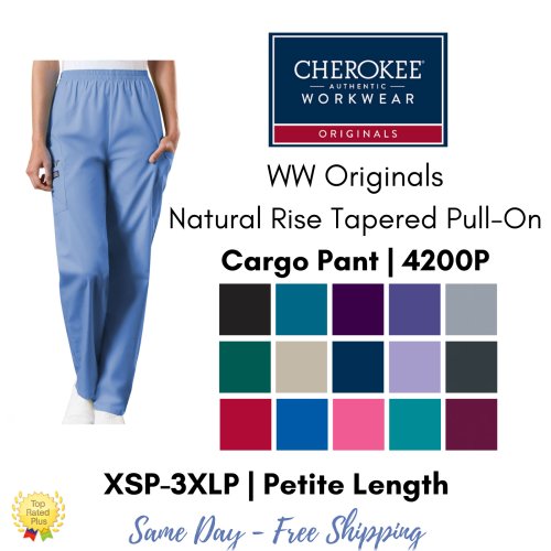 Petite Cargo Pants by Cherokee Workwear