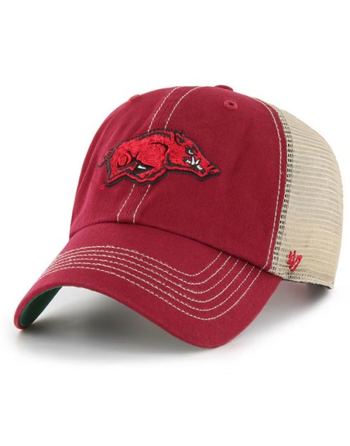 Razorbacks Red Trawler Adjustable Trucker Dad Hat