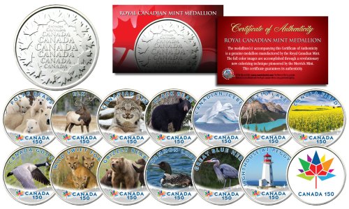 Canada's Wildlife Commemorative Medallion Set