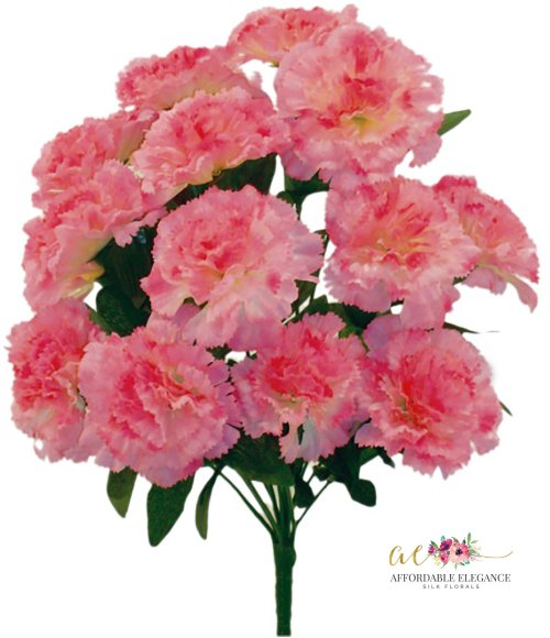Carnation Bliss Silk Flower Arrangement