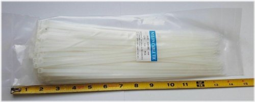 White Weather-Resistant Cable Tie Pack