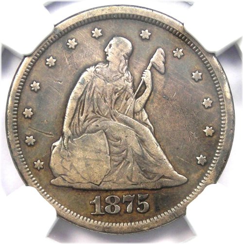 Carson City Twenty Cent Piece - Certified NGC VF Detail