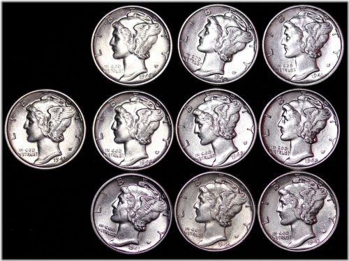 Mercury Silver Dime Collection