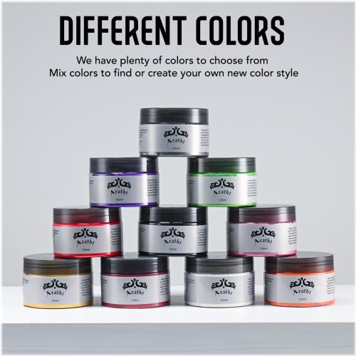 ChromaTint Hair Modeling Wax: 11 Vibrant Colors for Trendsetters