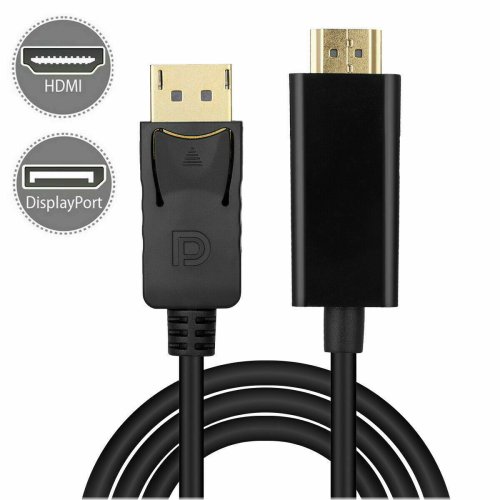 Audio-Visual Bridge Cable: DisplayPort to HDMI 1080P 60Hz Adapter