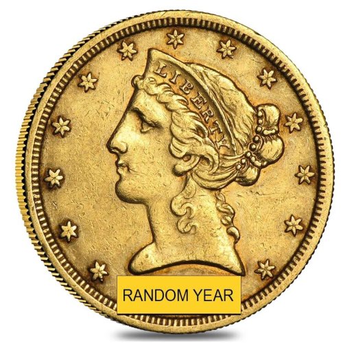 Heritage Gold Coin - Liberty $5 Half Eagle (Ex Jewelry, Random Year)