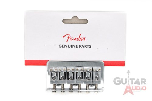 Chrome Hardtail Bridge Assembly for Stratocaster and Bass Guitars