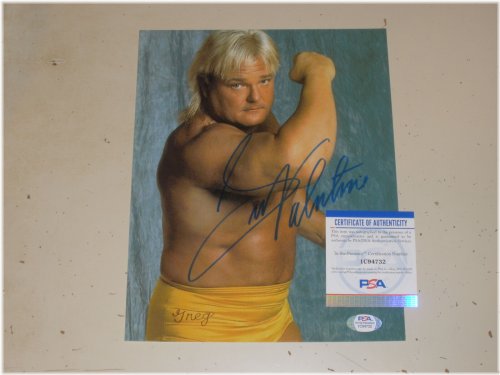 Flexing Legend Autographed Wrestling Photo