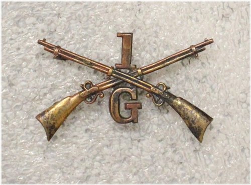 Spanish-American War Era U.S. Army Infantry Collar Pin