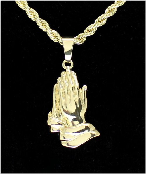 Golden Serenity Pendant with Rope Chain