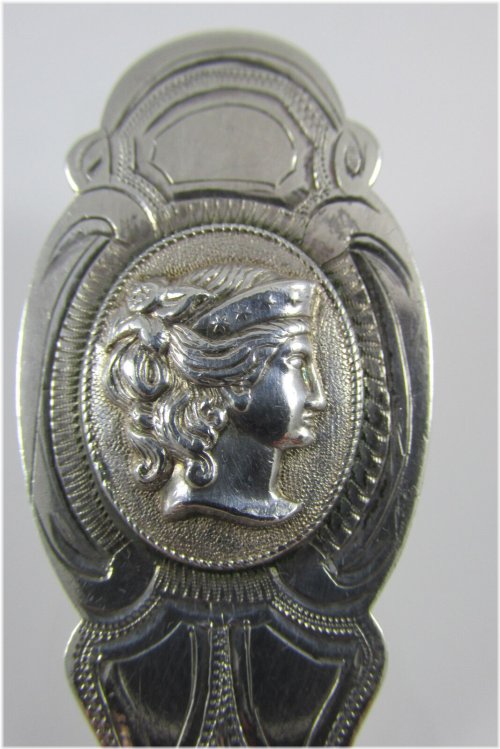 Silver Portrait Medallion Pie Server