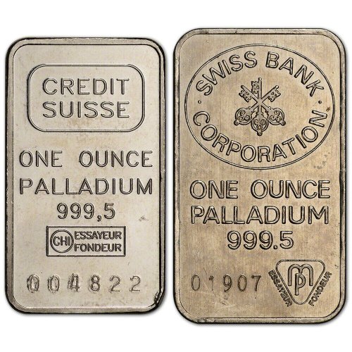 Palladium Purity Bars: 1 oz. Fine Quality Bullion