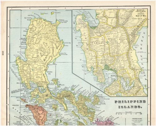 Cram's 1899 Map of the Philippine Islands