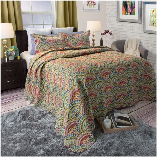 Rainbow Stitched Bedding Set