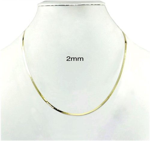 Golden Herringbone Chain Necklace