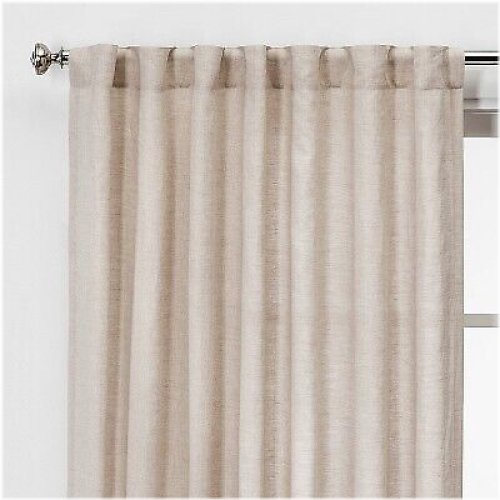 Linen Cream Window Curtain Panel