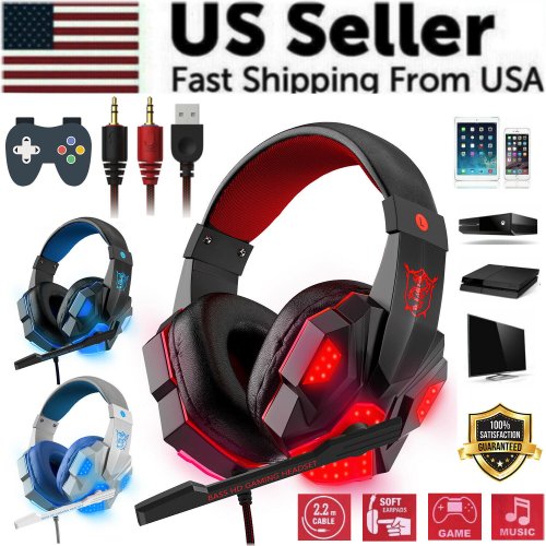 SurroundX Gaming Headset with LED Mic for Multi-Platform Gaming