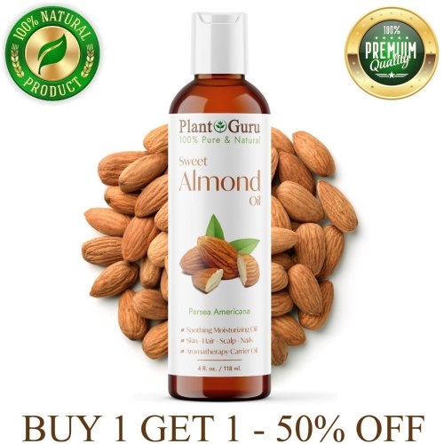 Almond Elixir - 100% Pure Natural Oil for Skin, Face, Hair, and Massage