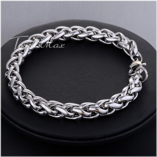 Silver Tone Wheat Chain Bracelet