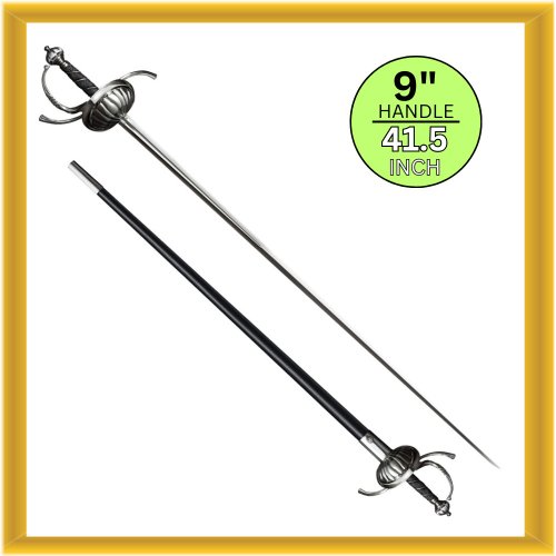 Ribbed Shell Swept Hilt Rapier Sword