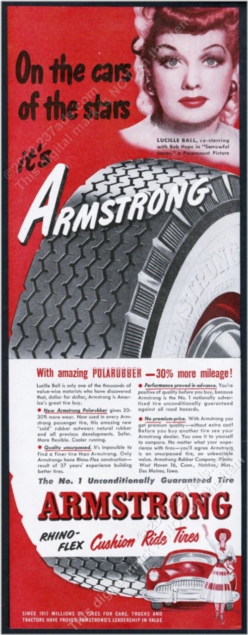 Vintage Lucille Ball Tire Ad