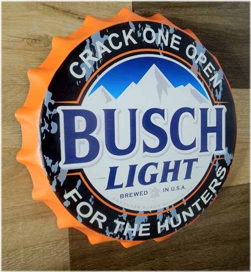 Hunter's Brew Cap Metal Sign