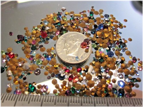 Sparkling Austrian Crystal Assortment: 300 Tiny Rhinestones for Jewelry Repair and Crafting