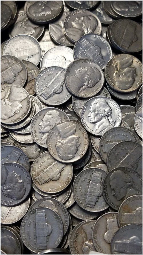 Vintage Jefferson Nickel Roll - Assorted Pre-1960 Dates/Grades