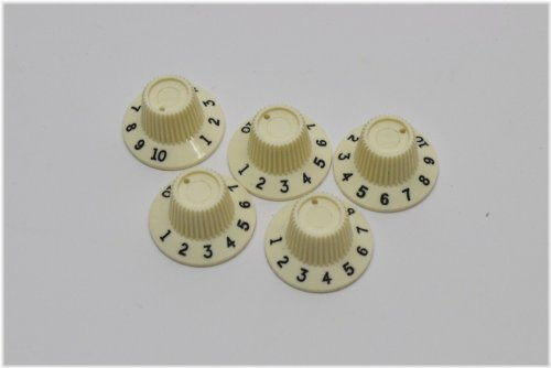 Ivory Recessed Volume Knobs for Guitar and Bass (Lot of 5)