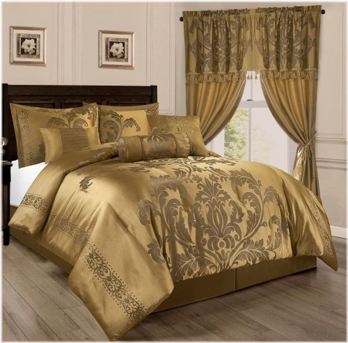 Golden Blossom Comforter Set