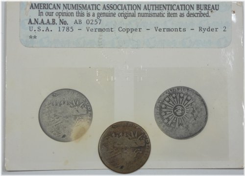 Vermont Landscape Colonial Copper Coin with ANA Authentication Certification