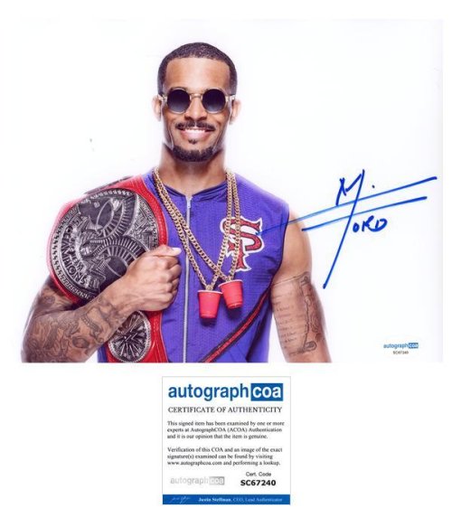 Montez Ford Signed 8x10 WWE Wrestler Photo