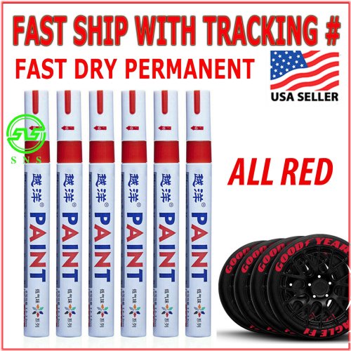 Red Rubber Lettering Markers Set