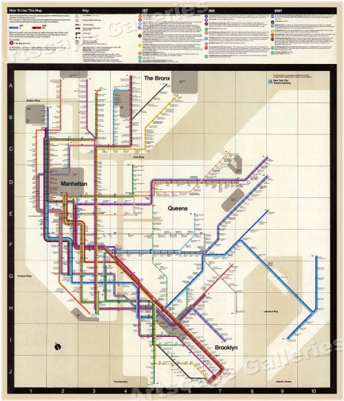 New York Subway Map - 1972 Edition by Massimo Vignelli