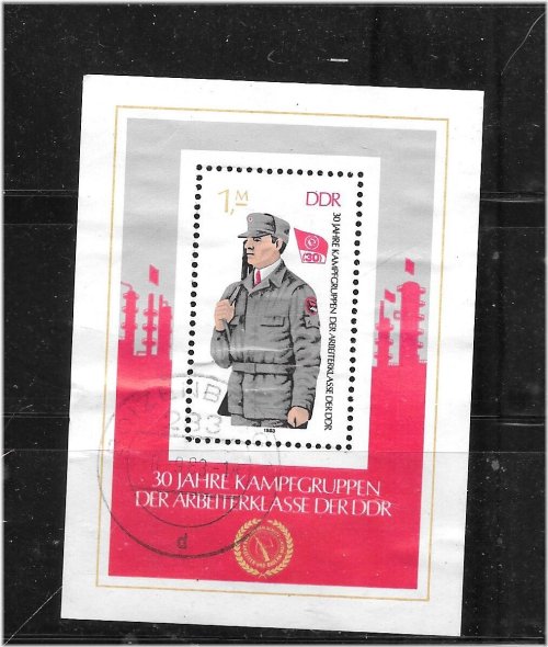 Soldier Army Souvenir Sheet 1983 Postally Used XF Stamp