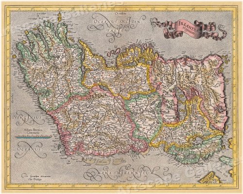 Ireland in the 1620s: A Vintage Map of Irish History