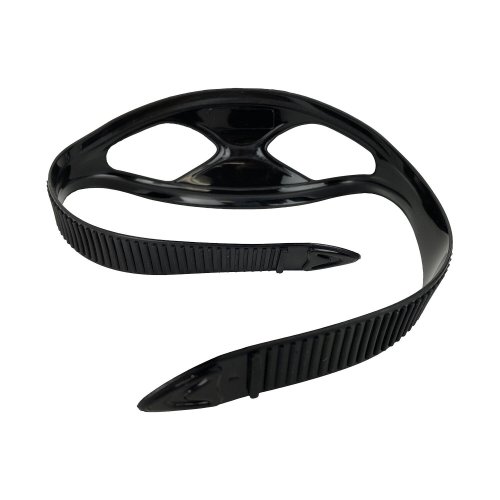 Silicone Dive Mask Strap - Black Wide Fit