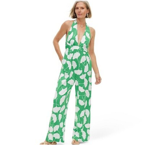 Ginkgo Green Halter Jumpsuit