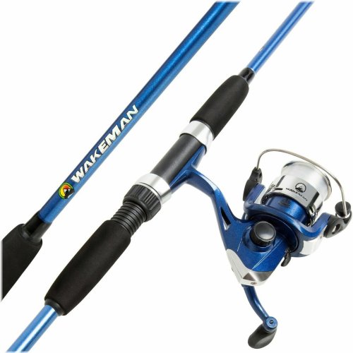 Bluewater 2-Piece Fishing Set with Open-Face Spinning Reel and 63-Inch Rod