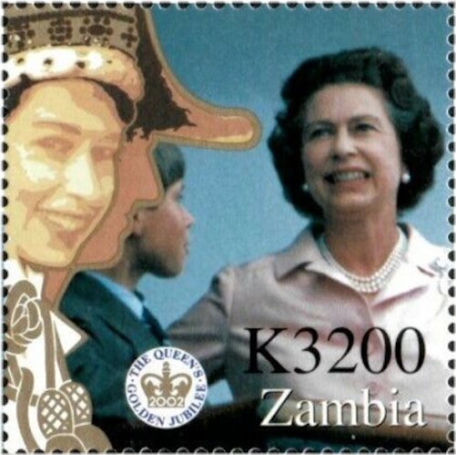 Zambia Queen Elizabeth II Pink Blouse Stamp