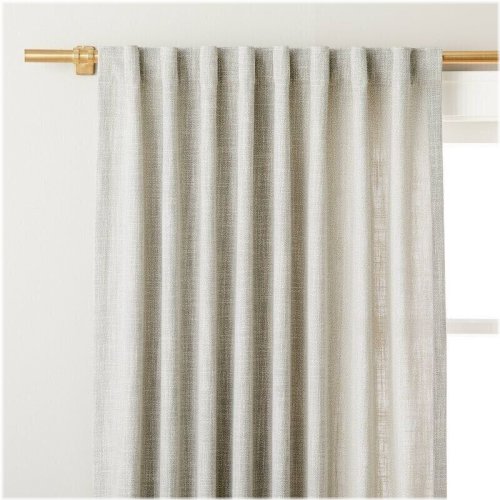 Heathered Beige Light Filtering Curtain Panel