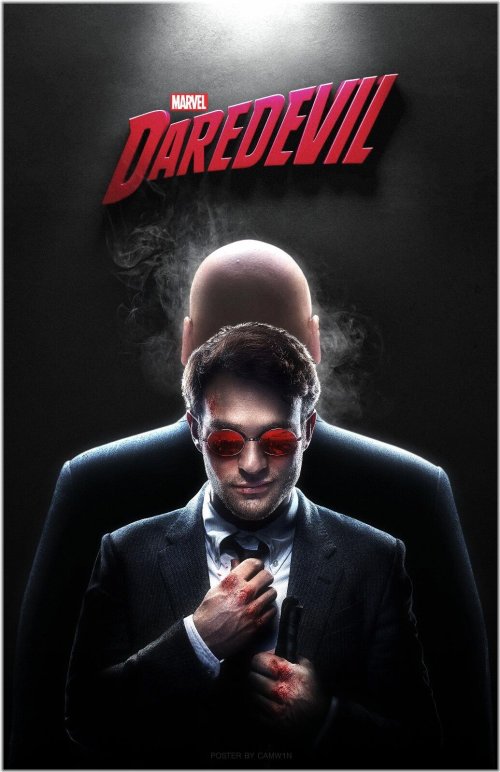 Classic Marvel Hero Poster - Featuring Charlie Cox as Daredevil