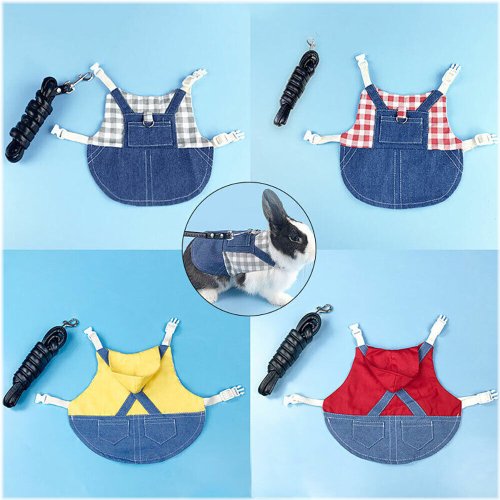 Denim Pet Jacket and Leash Set